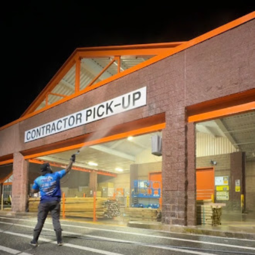 Home Depot Waders power washing